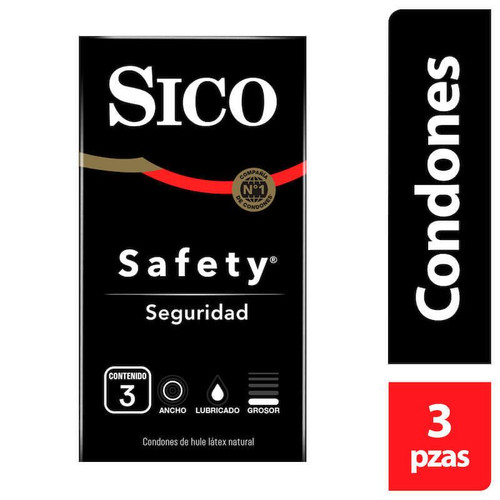 Sico Safety Condones Caja x 3 Unidades