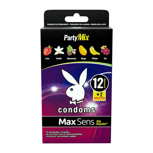 Playboy Max Sens Party Mix Caja x 12 Preservativos