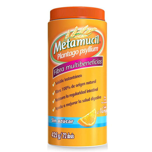 Metamucil Sabor Naranja Sin Azúcar Polvo 425GR