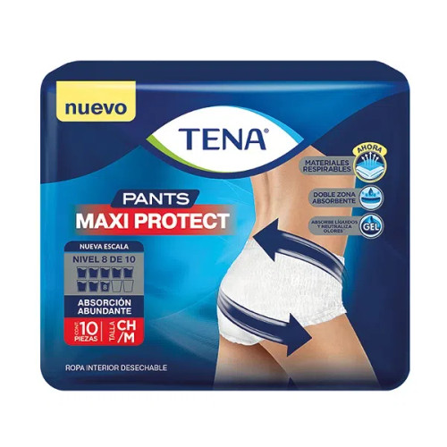 Tena Maxi Protect Adulto Talla CH/M Bolsa x 10 Pants