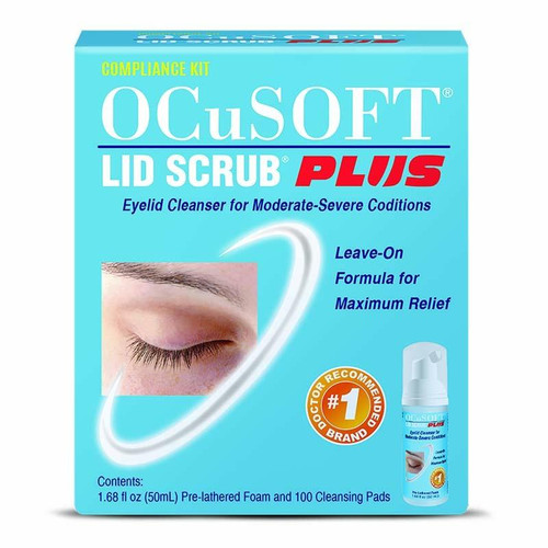 Ocusoft Lid Scrub Plus Espuma Limpiadora de Párpados 50ML x 100 Unidades