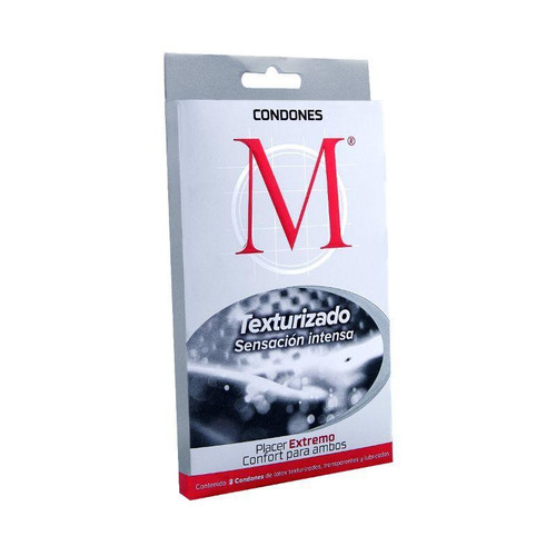 M Force Condones Texturizado Caja x 3 Unidades