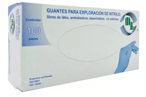 Guantes de Exploración de Nitrilo Grande Caja 100 Unidades