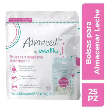 ONLIFE - Tu Farmacia Digital - Catálogo - Evenflo Advanced Bolsas para  Almacenar Leche Materna de 5 OZ Bolsa x 25 Piezas