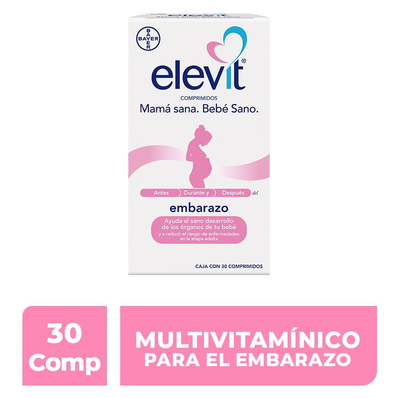 Elevit Multivitamínico para el Embarazo, 30 Tabletas.