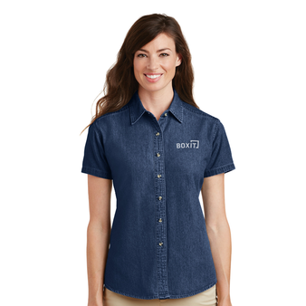 COI Ladies Short Sleeve Denim Shirt
