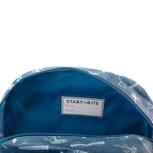 Bundle, Blue coated fabric/gaming print school backpack