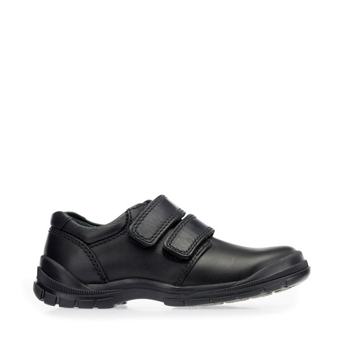 Engineer, Black leather boys riptape school shoes