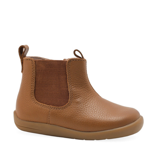 Avenue, Tan leather boys zip-up first boots