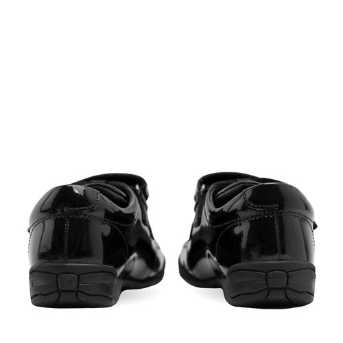 Flair, Black patent girls riptape school shoes