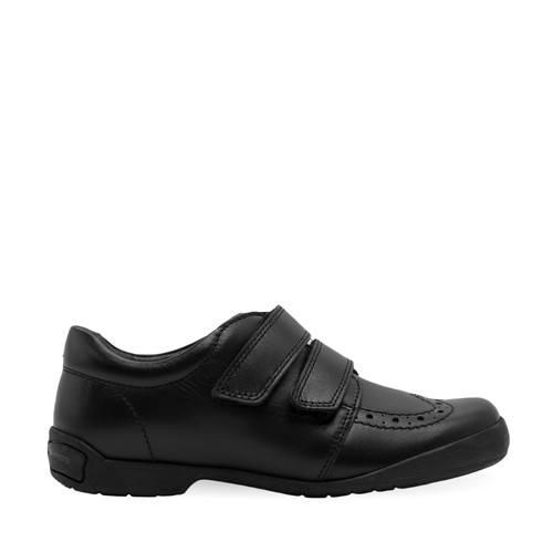 Flair, Black leather girls riptape school shoes