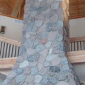 Round Plum River natural thin stone