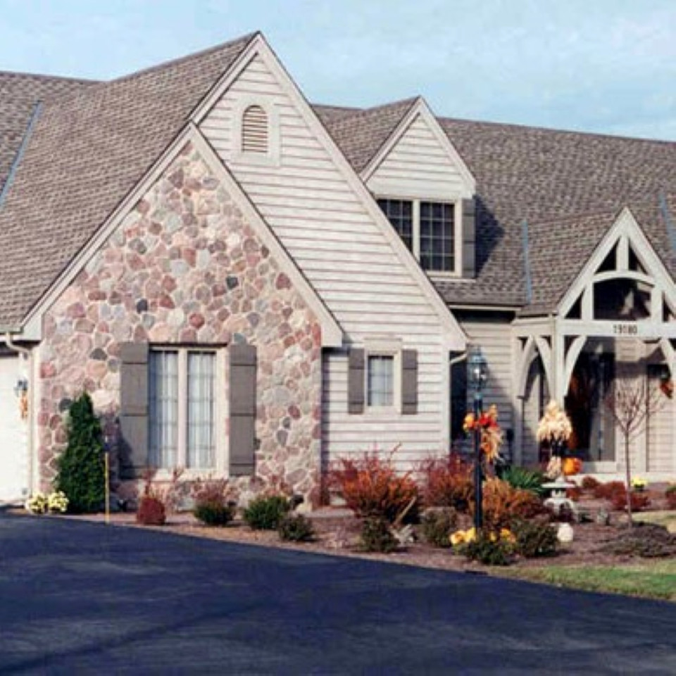 Round Plum River natural thin stone