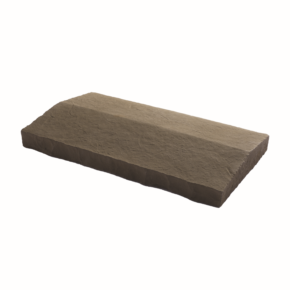 Peaked Capstones Flagstone Wall Caps (pictured in Sable)