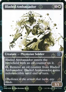 Bladed Ambassador (Showcase Ichor Step-and-Compleat Foil) - 417 - Phyrexia: All Will Be One