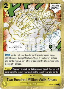 Two-Hundred Million Volts Amaru (Jolly Roger Foil) - OP05-115 - [PRB01] Premium Booster -The Best-