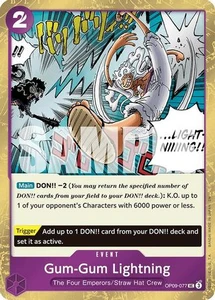 Gum-Gum Lightning (Pirate Foil) - OP09-077 - [PRB02] Premium Booster The Best - Vol. 2