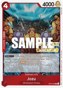 Jozu (Judge) - One Piece Promotion Cards (OP-PR) Jozu (Judge) - One Piece Promotion Cards (OP-PR)