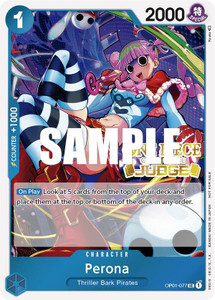 Perona (Judge Pack Vol. 2) - One Piece Promotion Cards (OP-PR) Perona (Judge Pack Vol. 2) - One Piece Promotion Cards (OP-PR)