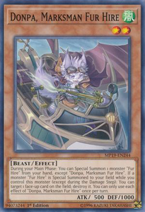 Donpa, Marksman Fur Hire | MP19-EN244 | 1st Edition | 2019 Gold Sarcophagus Tin Mega Pack