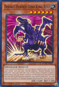 Double-Headed Dino King Rex | DUNE-EN007 | 1st Edition | Duelist Nexus