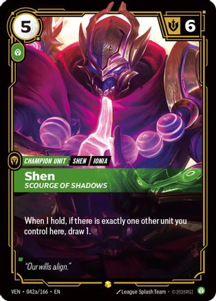 Shen, Scourge of Shadows (Alternate Art) - 042a:166 - Vendetta
