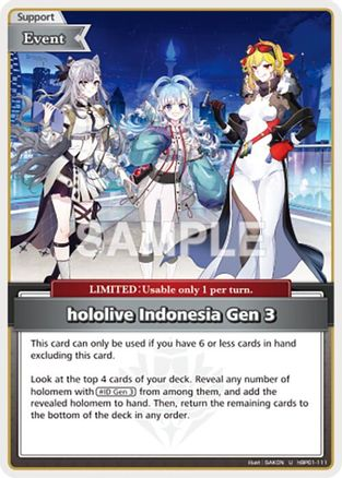 hololive Indonesia Gen  (U) - hBP01-111 - Blooming Radiance
