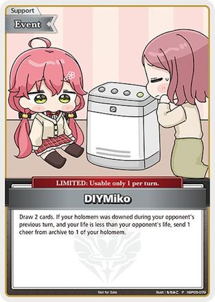 DIYMiko (P) (Alternate Art: Humidifier) - hBP05-079 - hololive OFFICIAL CARD GAME Promos