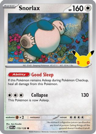 Snorlax - 119:128 - ME: 30th Celebration