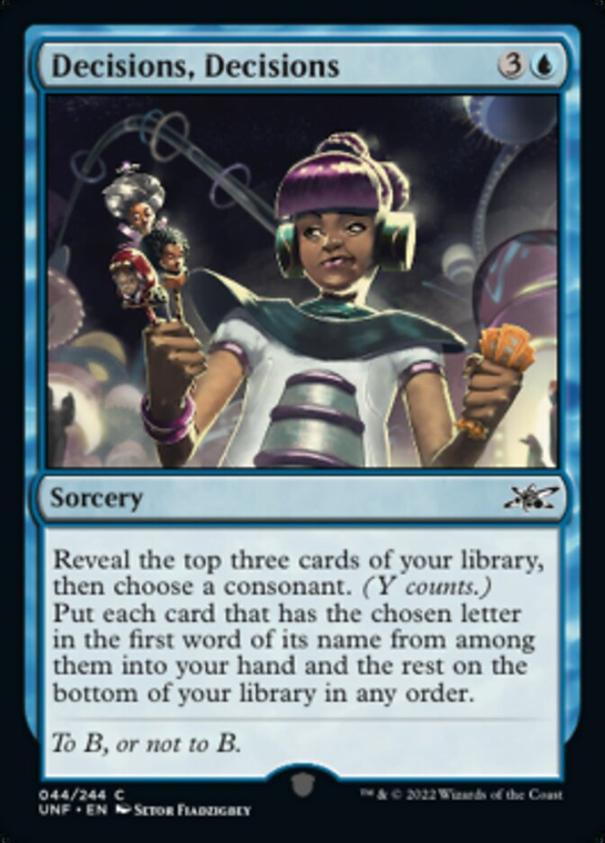 Decisions, Decisions - 44 - Unfinity