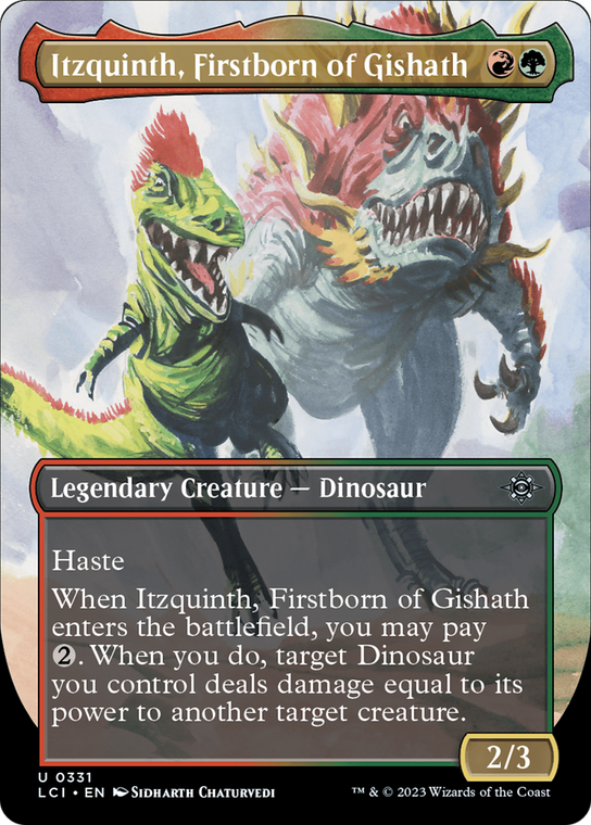 Itzquinth, Firstborn of Gishath (Borderless) - 331 - The Lost Caverns of Ixalan