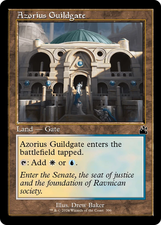 Azorius Guildgate (Retro Frame) - 396_azorius-guildgate-retro-frame - Ravnica Remastered