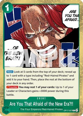 Are You That Afraid of the New Era?! - OP17-037 - [OP17] The World's Strongest Warriors