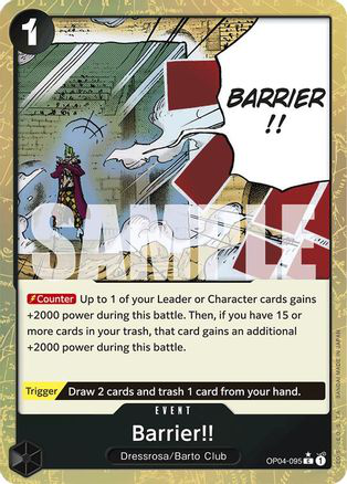 Barrier!! (Textured Foil) - OP04-095 - [PRB01] Premium Booster -The Best-