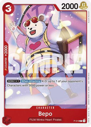 Bepo (Tournament Pack Vol. 7) - P-019 - One Piece Promotion Cards