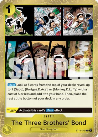 The Three Brothers' Bond (Pirate Foil) - ST13-019 - [PRB02] Premium Booster The Best - Vol. 2
