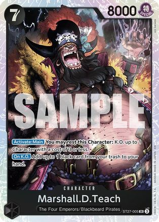 Marshall.D.Teach (ST27-005) - ST27-005 - [ST27] Starter Deck 27: BLACK Marshall.D.Teach