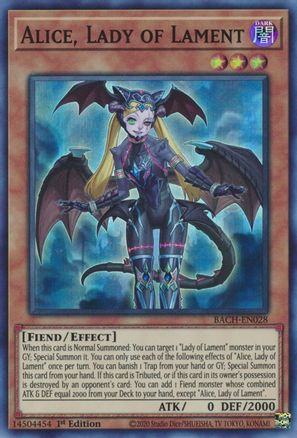 Alice, Lady of Lament | BACH-EN028 | 1st Edition | Battle of Chaos