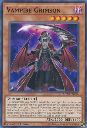 Vampire Grimson | MP19-EN236 | 1st Edition | 2019 Gold Sarcophagus Tin Mega Pack