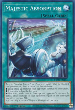Majestic Absorption | MP22-EN153 | 1st Edition | 2022 Tin of the Pharaoh's Gods