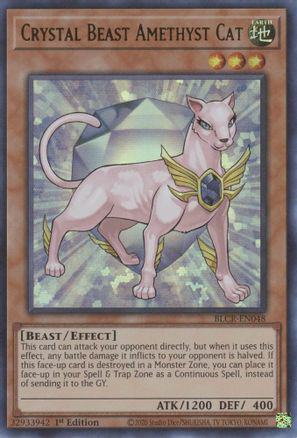Crystal Beast Amethyst Cat | BLCR-EN048 | 1st Edition | Battles of Legend: Crystal Revenge