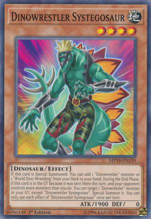 Dinowrestler Systegosaur | MP19-EN159 | 1st Edition | 2019 Gold Sarcophagus Tin Mega Pack