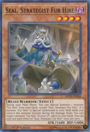 Seal, Strategist Fur Hire | MP19-EN248 | 1st Edition | 2019 Gold Sarcophagus Tin Mega Pack