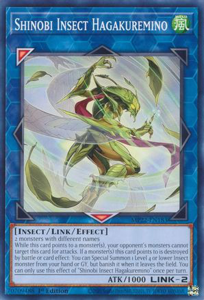 Shinobi Insect Hagakuremino | MP22-EN183 | 1st Edition | 2022 Tin of the Pharaoh's Gods