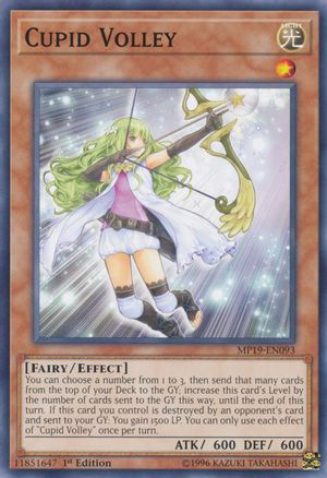 Cupid Volley | MP19-EN093 | 1st Edition | 2019 Gold Sarcophagus Tin Mega Pack