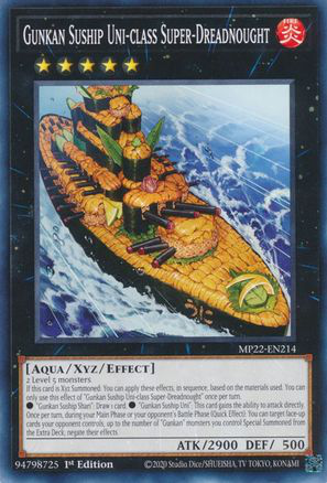 Gunkan Suship Uni-class Super-Dreadnought | MP22-EN214 | 1st Edition | 2022 Tin of the Pharaoh's Gods