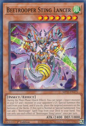 Beetrooper Sting Lancer | MP22-EN175 | 1st Edition | 2022 Tin of the Pharaoh's Gods