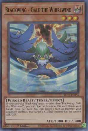 Blackwing - Gale the Whirlwind | BLCR-EN056 | 1st Edition | Battles of Legend: Crystal Revenge