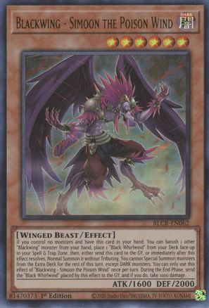 Blackwing - Simoon the Poison Wind | BLCR-EN062 | 1st Edition | Battles of Legend: Crystal Revenge