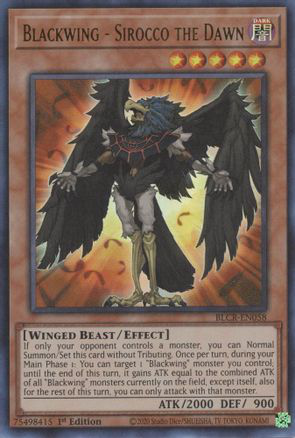 Blackwing - Sirocco the Dawn | BLCR-EN058 | 1st Edition | Battles of Legend: Crystal Revenge